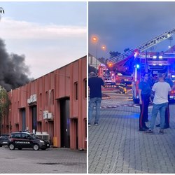 Peschiera Borromeo, incendio in via Di Vittorio 33 