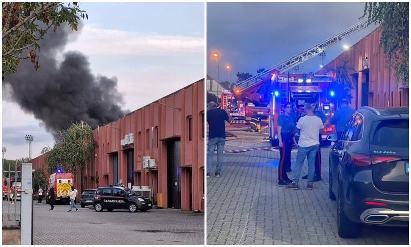 Peschiera Borromeo, incendio in via Di Vittorio 33 