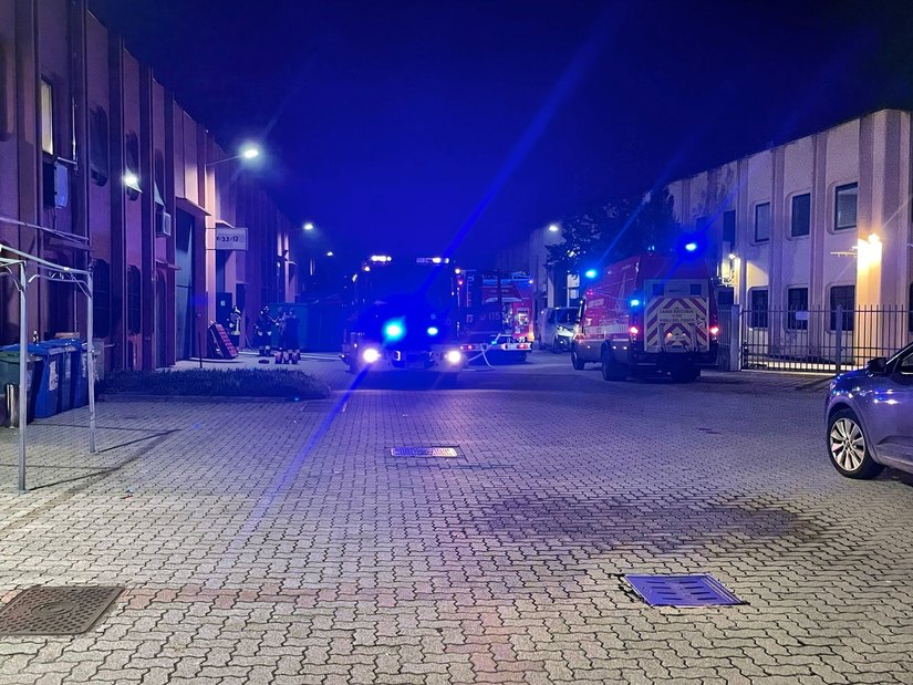 I mezzi dei Vigili del Fuoco intervenuti 