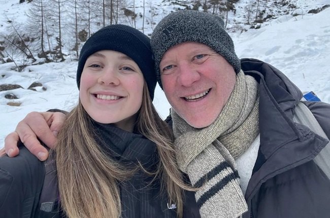 Viola con il padre Marco Menichetti 