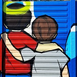 Murale a Parco del Giambellino dedicato a Alan Kurdi 