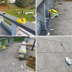 I rifiuti abbandonati al parco Chico Mendes 