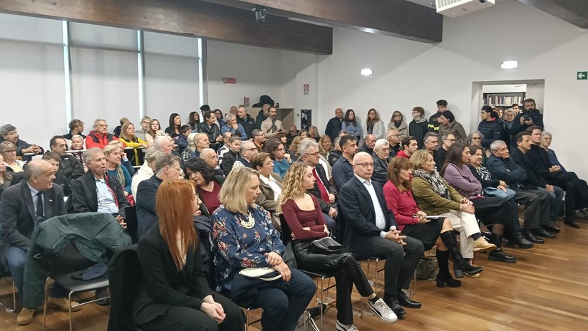 Il folto pubblico all'Auditorium Norma Cossetto 