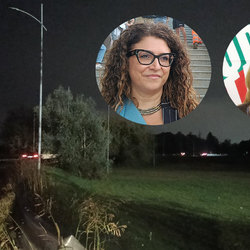 Il tratto della Circonvalazione Idroscalo senza l'illuminazione pubblica 