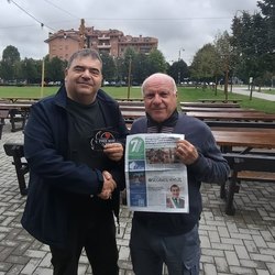 Giulio Carnevale direttore commerciale di 7giorni e Ignazio Ciulla titolare di Radio Free Music 