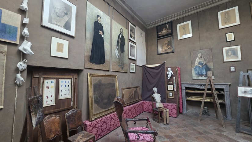 Lo studio di Giuseppe Pellizza. Photo: Stefano Brigati 