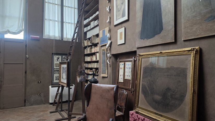 Lo studio di Giuseppe Pellizza. Photo: Stefano Brigati 