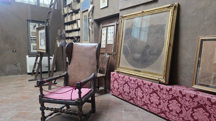 Lo studio di Giuseppe Pellizza. Photo: Stefano Brigati 