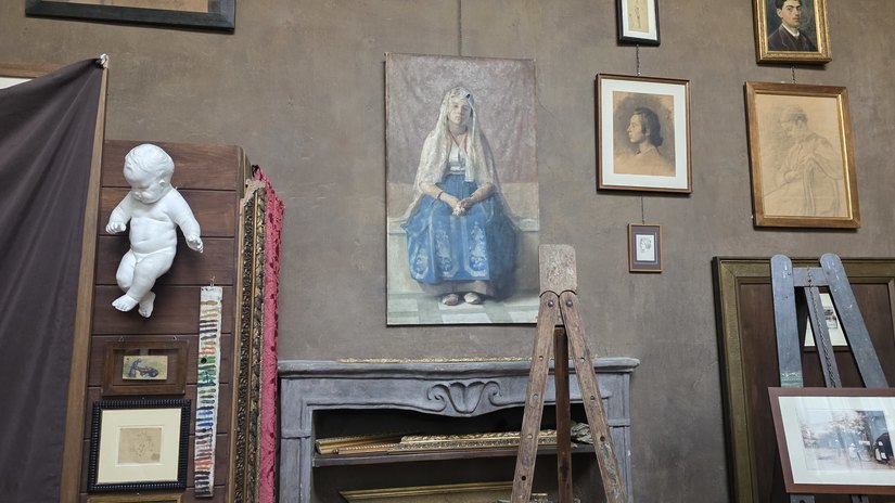 Lo studio di Giuseppe Pellizza. Photo: Stefano Brigati 