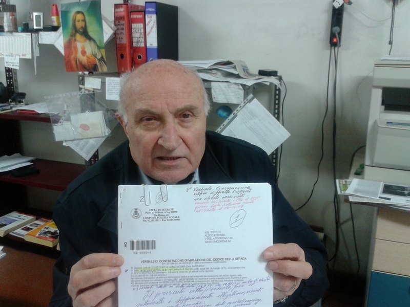 Franco Fabietti ex comandate polizia locale di Segrate; 