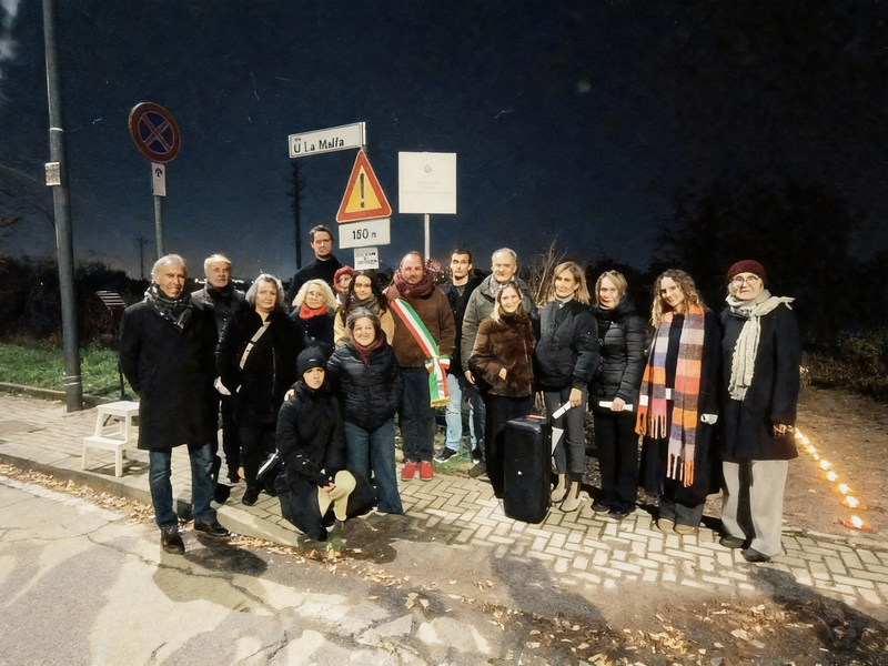 La foto delle autorità con i famigliari di Julia Olga 