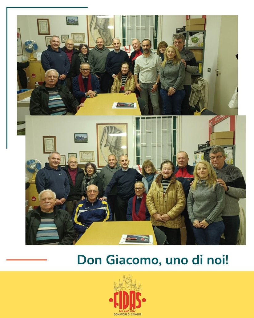 La visita di don Giacomo presso la sede della Fidas 