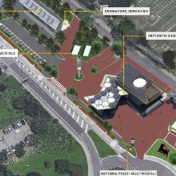 Il progetto dell'avveniristica Eni station 