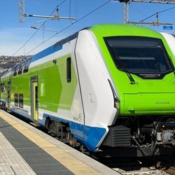 Uno dei nuovi treni Caravaggio 