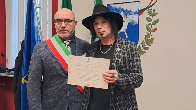 Roberto Cantafio e il Sindaco Gianni Fabiano 