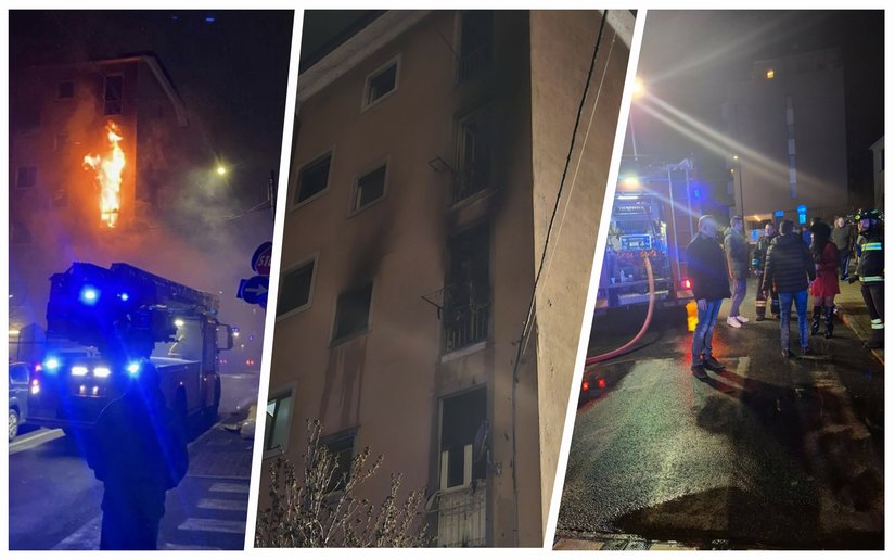 Le foto dell'incendio, prima e dopo l'ìintervento dei Vigili del Fuoco 