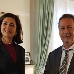 Maggio 2022, Hannoun con Boldrini ex Presidente della Camera 