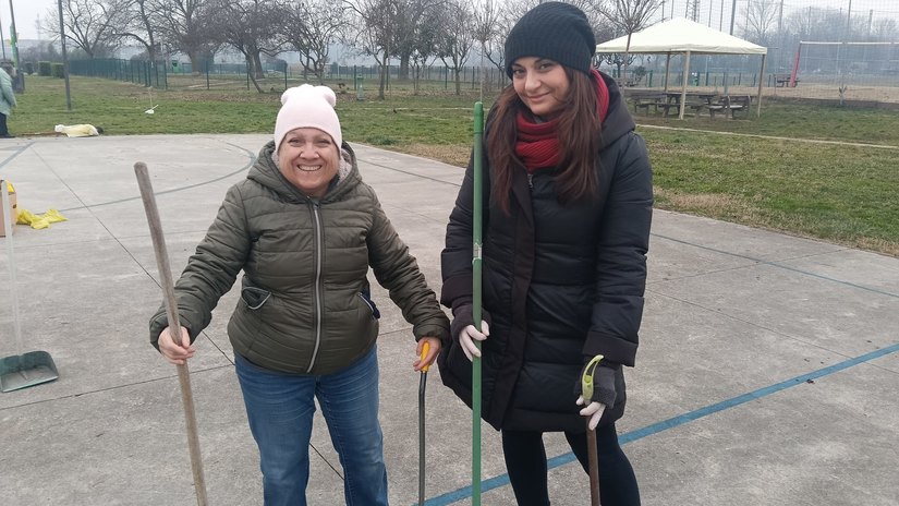La vicesindaca Claudia Bianchi con l'assessora Greta Montemaggi 