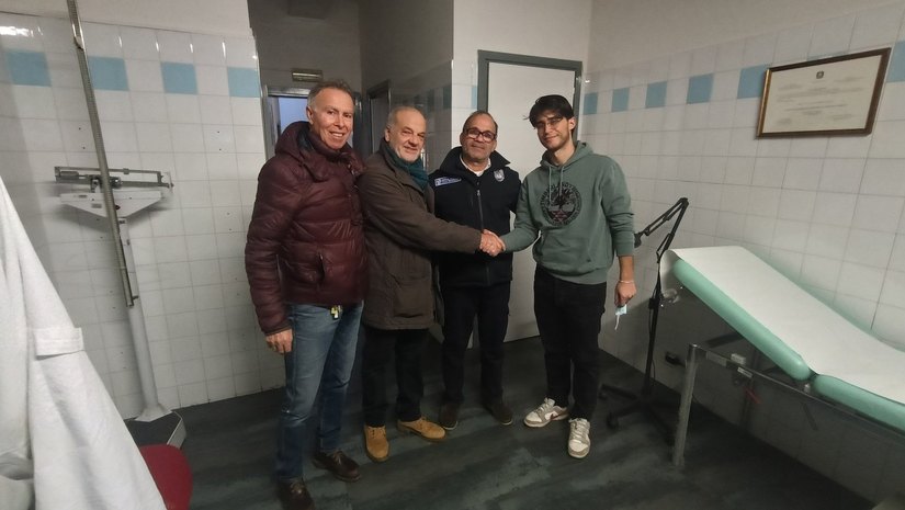 Moreno Mazzola stringe la mano al Gaetano Malomo 