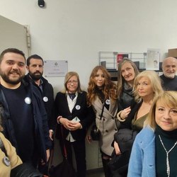 Il circolo locale Fratelli d'Italia nella serata di intitolazione 