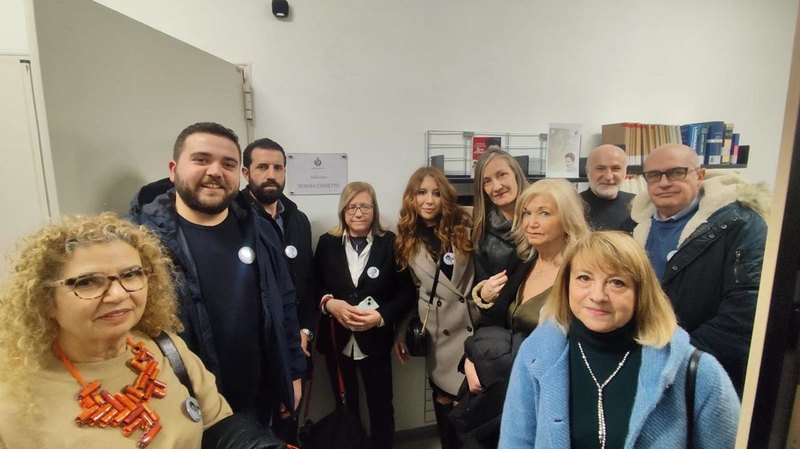 Il circolo locale Fratelli d'Italia nella serata di intitolazione 