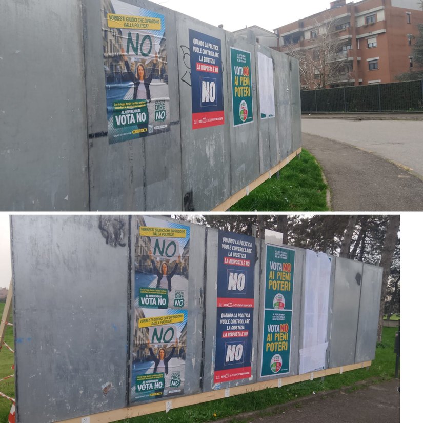 I cartelloni ripristinati 