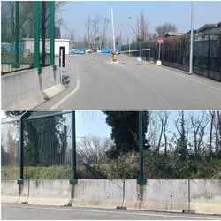 L'ingresso alla Piatatforma Ecologica di Peschiera Borromeo 