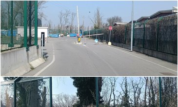 L'ingresso alla Piatatforma Ecologica di Peschiera Borromeo 