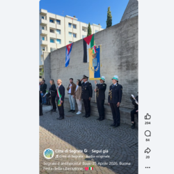 Lo screenshot del video diffuso sul Canale Facebook ufficiale dell'Amministrazione comunale 