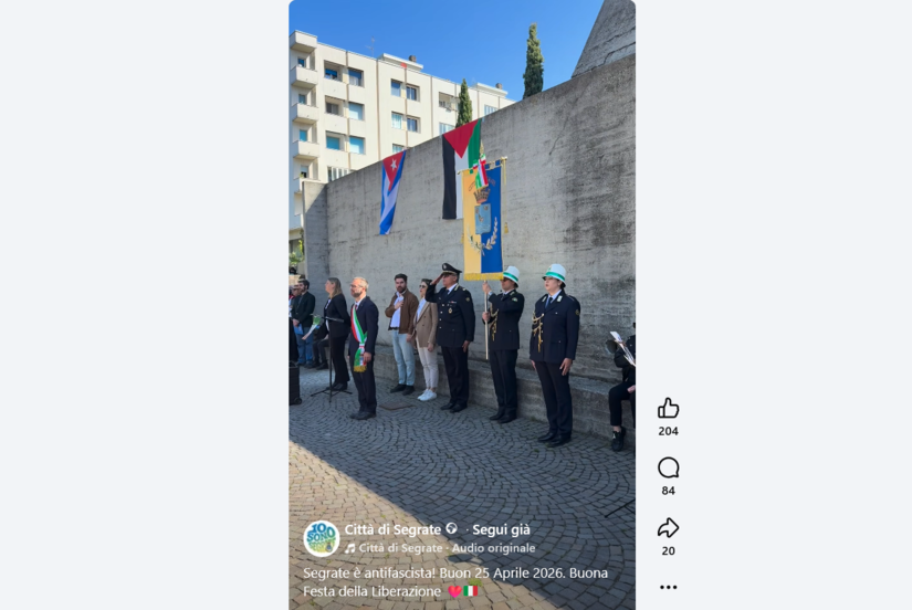 Lo screenshot del video diffuso sul Canale Facebook ufficiale dell'Amministrazione comunale 