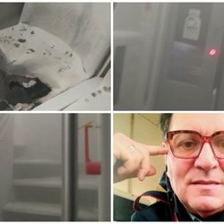 I momenti dell'incendio, a destra in basso Giuseppe Tafuri (59anni) 