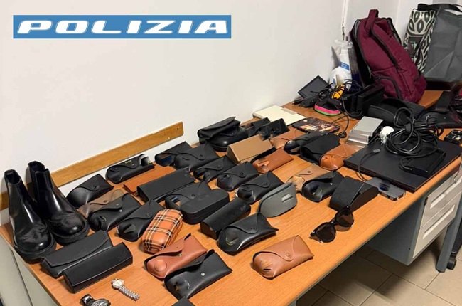La refurtiva recuperata dalla polizia 