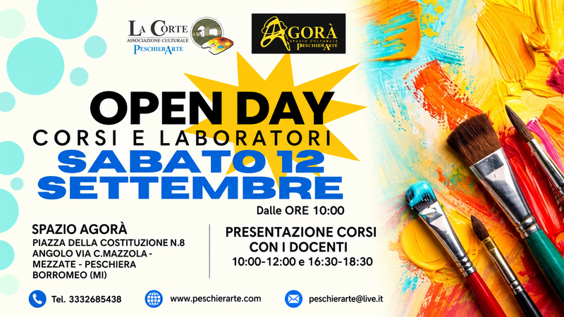 Peschiera Borromeo, Open Day PeschierArte allo Spazio Agorà 