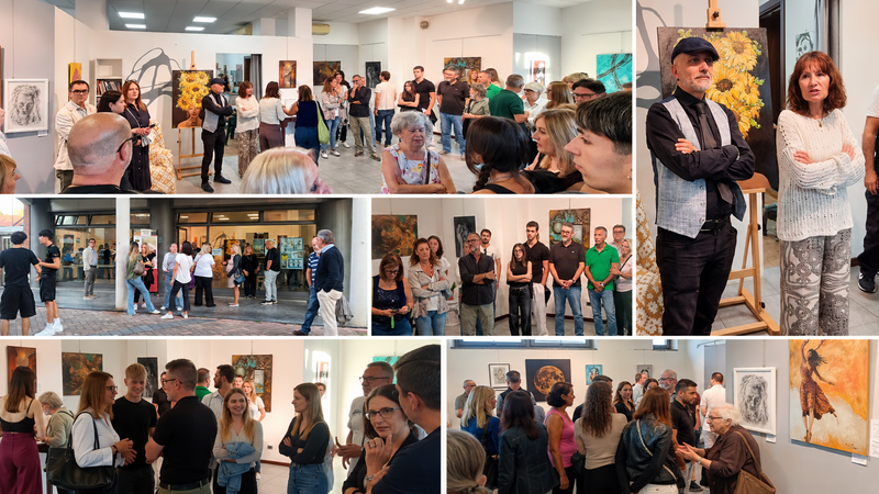 L’inaugurazione di Poesia in arte allo Spazio Agorà 