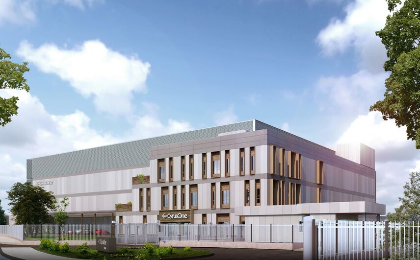 Il rendering del data center CYrus One Mil1 