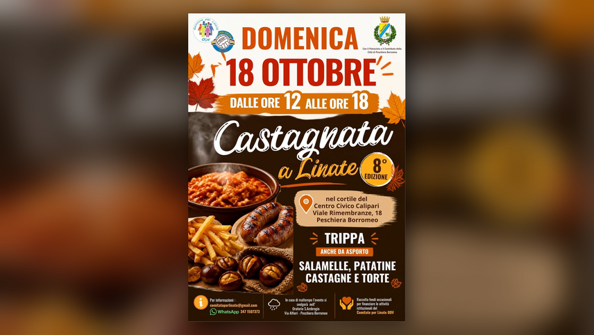 La locandina della Castagnata a Linate 
