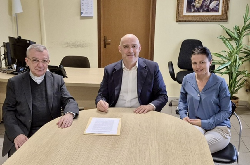 Da sx don Rossi, Madonini e Brocchieri 
