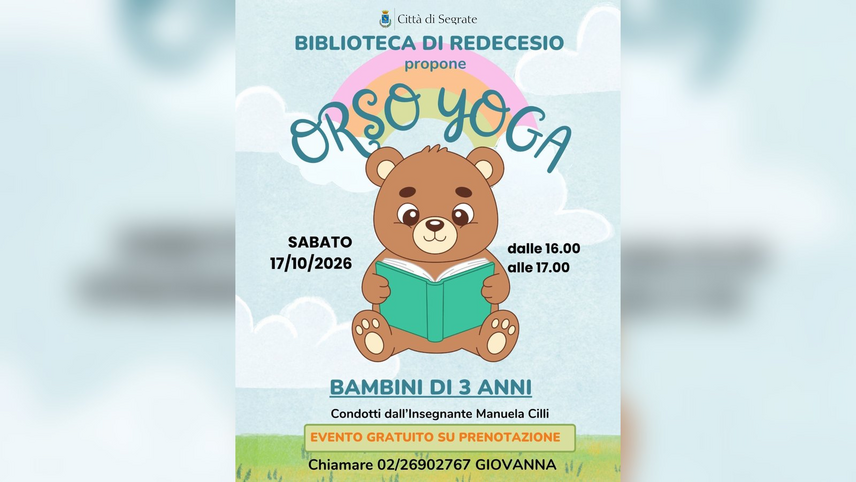 Orso Yoga alla biblioteca di Redecesio 