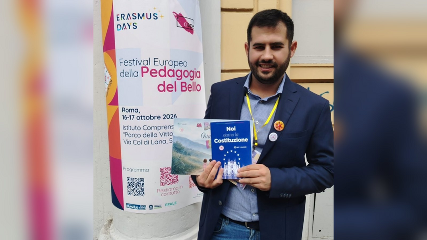 Samuele Motta al Festival europeo della Pedagogia del Bello a Roma 