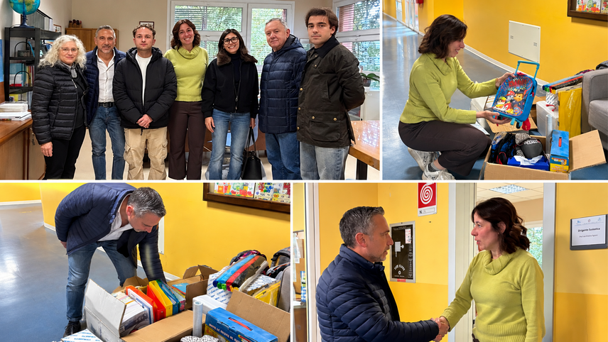 Cuore Solidale consegna il materiale scolastico all’Istituto Curiel 