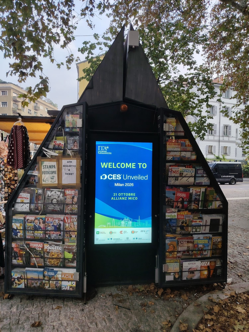 La campagna di benvenuto al CES Unveiled Milan nelle edicole della città 