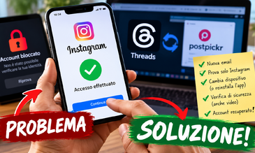 Instagram bloccato durante la verifica dell’email 