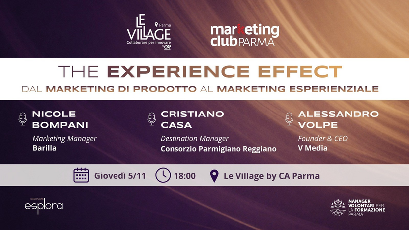 The Experience Effect, il 5 novembre a Le Village by CA Parma 
