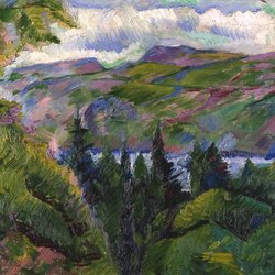 Umberto Boccioni, Il lago, 1916 olio su tela 