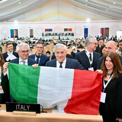 La delegazione italiana a Nuova Delhi guidata dal Vicepremier e Ministro degli Esteri Antonio Tajani 