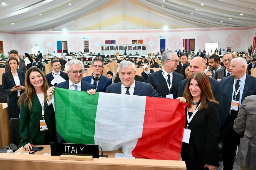 La delegazione italiana a Nuova Delhi guidata dal Vicepremier e Ministro degli Esteri Antonio Tajani 