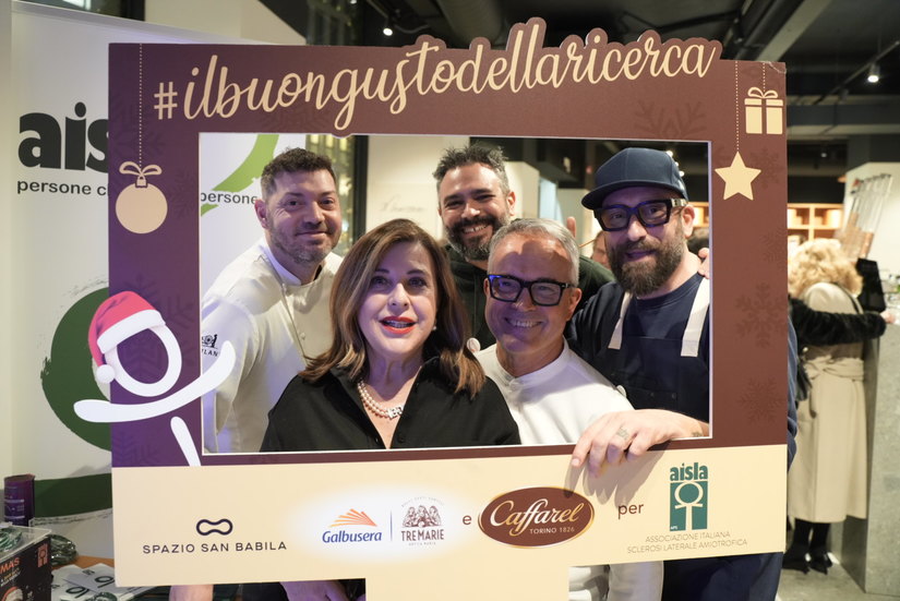Fulvia Massimeli con gli Chef di SlaFood 