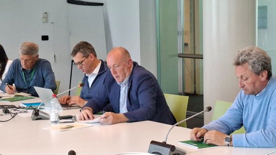 Il consigliere regionale Alberto Mazzoleni a Palazzo Lombardia 