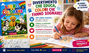 Libro da colorare per bambini dai 3 agli 8 anni di Luca Stella 