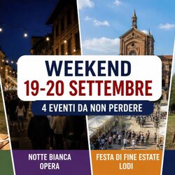 Cosa fare nel weekend del 19-20 settembre 